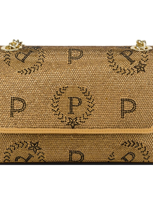 HERITAGE Kleine Schultertasche mit Kette Platin - Damentaschen