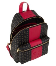 POLLINI HERITAGE Rucksack mit Vordertasche und Schl&uuml;sselring schwarz rot - Damentaschen - 4