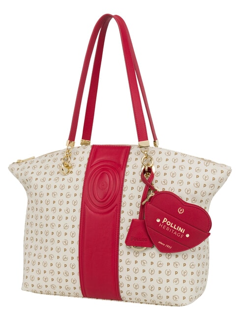 HERITAGE Schultertasche mit Schl&uuml;sselring rotes Elfenbein - Damentaschen