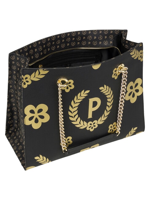 HERITAGE Einkaufstasche mit Allover-Print schwarzes Gold - Damentaschen