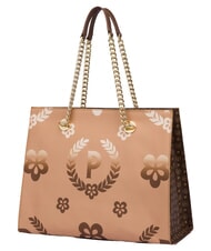POLLINI HERITAGE Einkaufstasche mit Allover-Print braun / creme - Damentaschen - 2