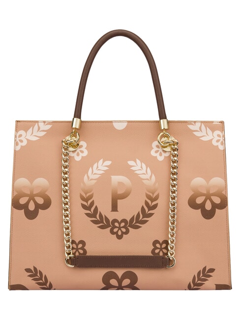 HERITAGE Einkaufstasche mit Allover-Print braun / creme - Damentaschen