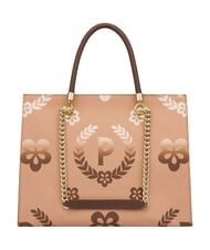 POLLINI HERITAGE Einkaufstasche mit Allover-Print braun / creme - Damentaschen - 4