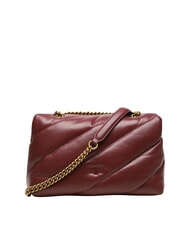PINKO CLASSIC LOVE PUFF Tasche aus Nappaleder intensives Johannisbeer-Antikgold - Damentaschen - 2