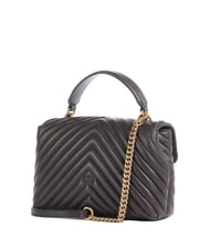 PINKO LOVE LADY PUFF Mini-Handtasche mit Schultergurt Marascabraun-Antikgold - Damentaschen - 3