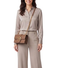 PINKO LOVE ONE CLASSIC Mini-Umh&auml;ngetasche aus Leder - Damentaschen