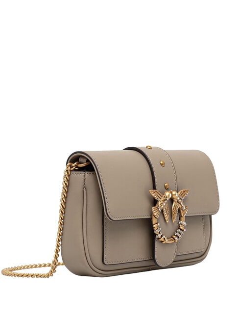 LOVE POCKET Mini-Schultertasche Seide wei&szlig;-antikgold - Damentaschen