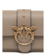 PINKO LOVE POCKET Mini-Schultertasche Seide wei&szlig;-antikgold - Damentaschen - 4