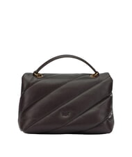 PINKO CLASSIC LOVE PUFF Tasche aus Nappaleder Marascabraun-Antikgold - Damentaschen - 3