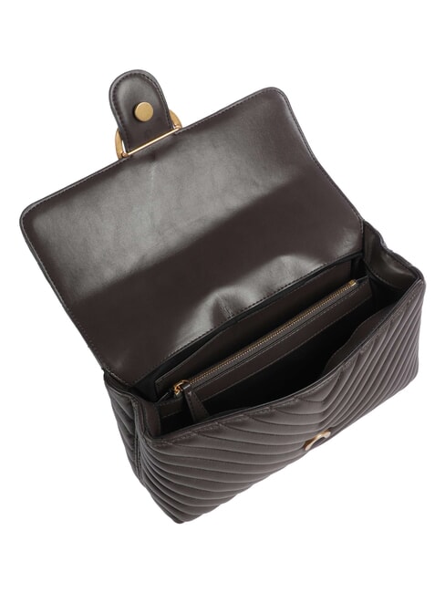 CLASSIC LADY LOVE BAG Chevron-Tasche Marascabraun-Antikgold - Damentaschen