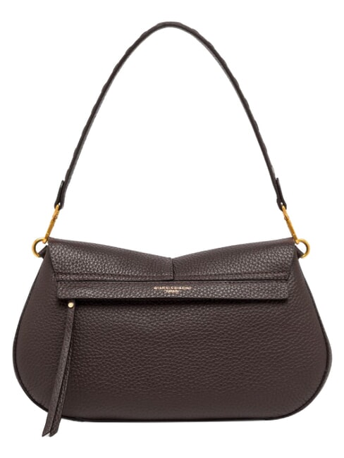 HELENA ROUND Schultertasche aus Leder mit Schulterriemen ausgedr&uuml;ckt - Damentaschen
