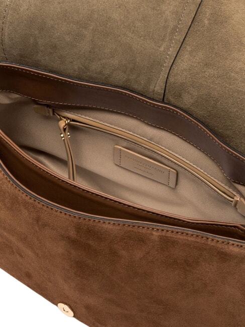 HELENA ROUND Schultertasche aus Leder Cognac - Damentaschen