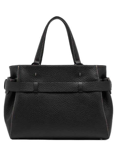 MIRANDA Lederhandtasche mit Schulterriemen Schwarz - Damentaschen