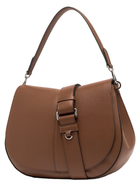 HELENA ROUND Schultertasche mit Schulterriemen, aus Leder Waln&uuml;sse - Damentaschen