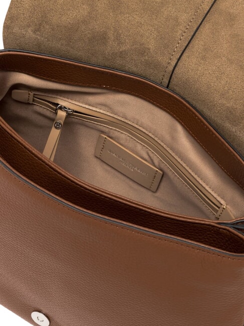 HELENA ROUND Schultertasche mit Schulterriemen, aus Leder Waln&uuml;sse - Damentaschen