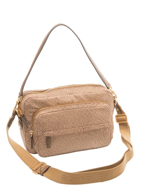 B-CLUB Schultertasche mit Schultergurt beiger Meer - Damentaschen
