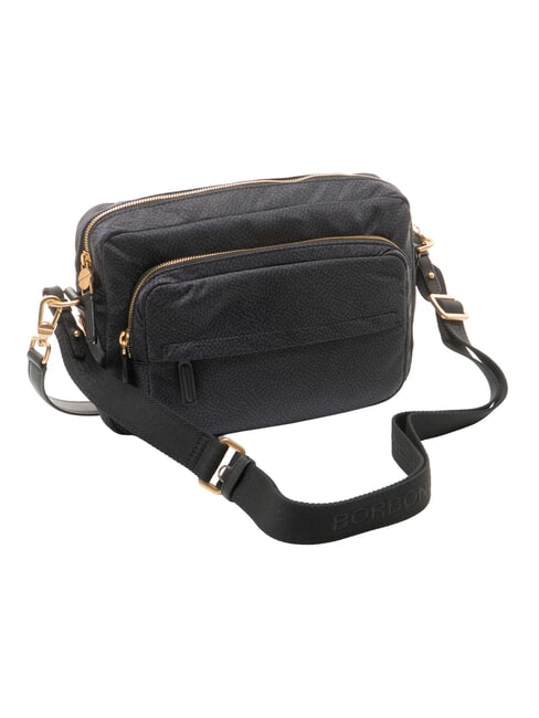 B-CLUB Schultertasche mit Schultergurt dunkles Schwarz - Damentaschen