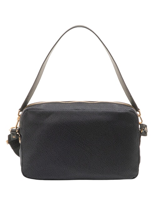 B-CLUB Schultertasche mit Schultergurt dunkles Schwarz - Damentaschen