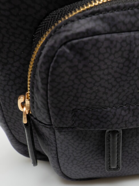 B-CLUB Schultertasche mit Schultergurt dunkles Schwarz - Damentaschen