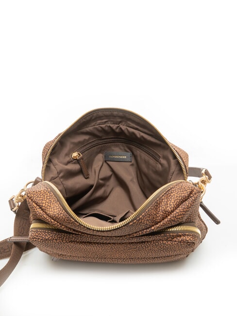 B-CLUB Schultertasche mit Schultergurt Kastanie - Damentaschen