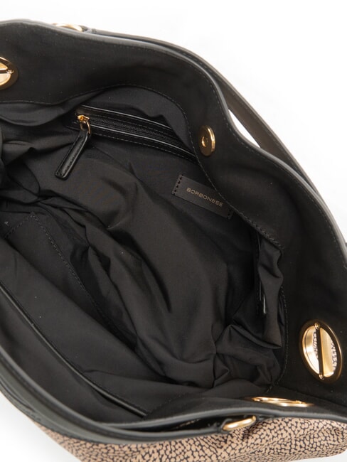 LONDON Handtasche mit Schulterriemen OP / NATUR / SCHWARZ - Damentaschen