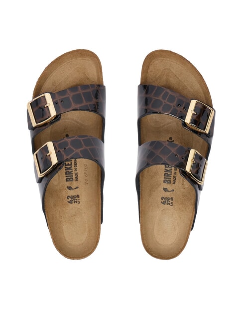ARIZONA EMBOSS Ledersandalen Tier schwarz - Damenschuhe