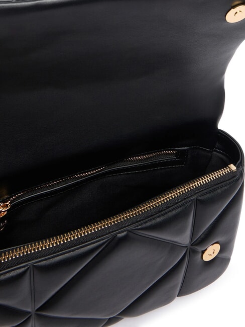 EMBOSSED QUILTED Schultertasche mit Schultergurt Schwarz - Damentaschen