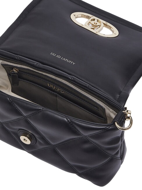 LAPUFFY Schultertasche mit Schultergurt SCHWARZ - Damentaschen