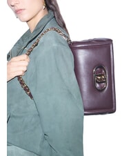 LIUJO LAPUFFY Schultertasche mit Schultergurt rote Aubergine - Damentaschen - 2