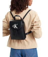 CALVIN KLEIN BOLD CK Mini-Rucksack Schwarz/Wei&szlig; - Damentaschen - 2