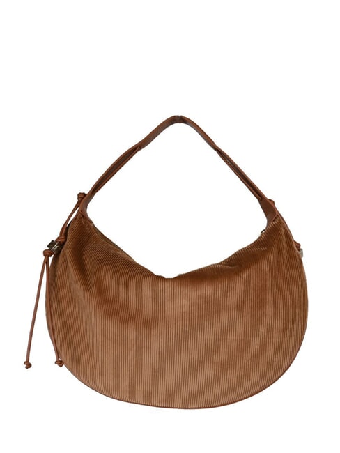 THESS CORDUROY Maxi-Schultertasche Cognac - Damentaschen