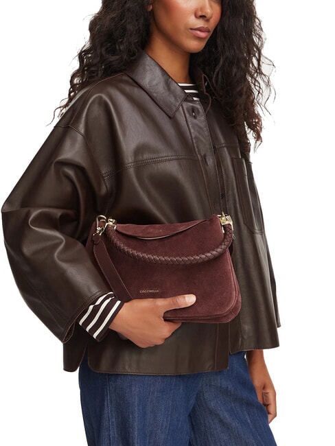 TIGGY SUEDE BIM Handtasche mit Schulterriemen Beere - Damentaschen