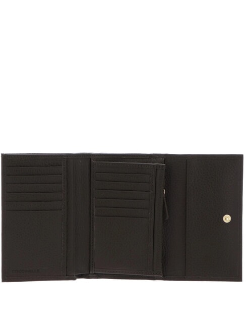 METALLIC SOFT Bifold-Brieftasche aus geh&auml;mmertem Leder Dreck - Brieftaschen Damen