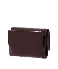 COCCINELLE METALLIC SOFT Bifold-Brieftasche aus geh&auml;mmertem Leder Beere - Brieftaschen Damen - 4