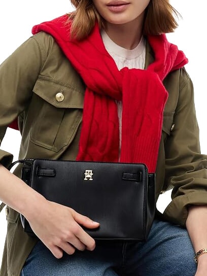 TH JOY Schultertasche, doppelt tragbar Schwarz - Damentaschen