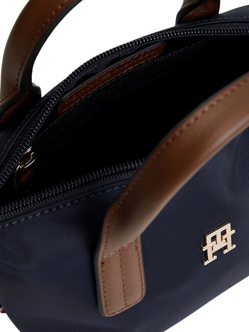 POPETTE Handtasche mit Schulterriemen und Logo Raum blau - Damentaschen