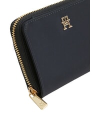 TOMMY HILFIGER TH ICON Mittelgro&szlig;e Geldb&ouml;rse mit Rei&szlig;verschluss und Logo Raum blau - Brieftaschen Damen - 4