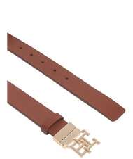 TOMMY HILFIGER TH LOGO Wendbarer Lederg&uuml;rtel mit Monogramm - G&uuml;rtel