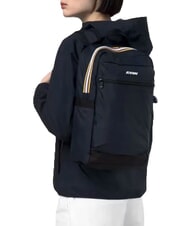 KWAY MID LAON Wasserabweisender Nylon-Rucksack blaue Tiefe - Rucks&auml;cke f&uuml;r Schule &amp; Freizeit - 2