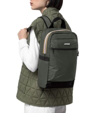 KWAY MID LAON Wasserabweisender Nylon-Rucksack gr&uuml;n schw&auml;rzlich - Rucks&auml;cke f&uuml;r Schule &amp; Freizeit - 2