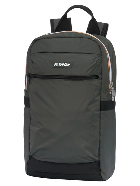 MID LAON Wasserabweisender Nylon-Rucksack gr&uuml;n schw&auml;rzlich - Rucks&auml;cke f&uuml;r Schule &amp; Freizeit