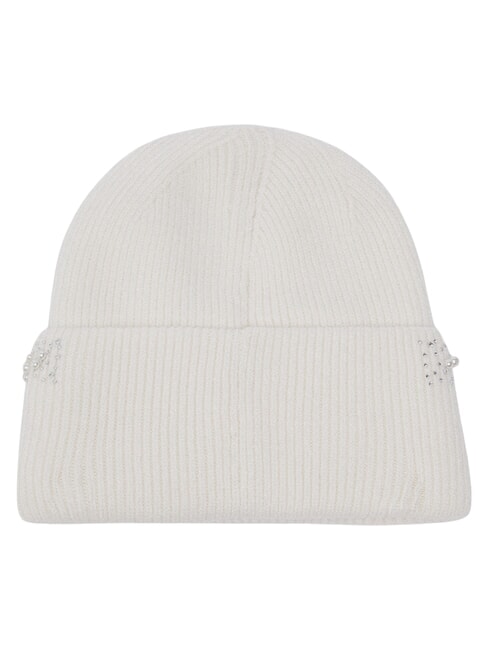 PERLE Strickm&uuml;tze mit Perlen wei&szlig;e Creme - M&uuml;tzen/H&uuml;te