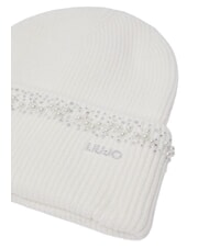 LIUJO PERLE Strickm&uuml;tze mit Perlen wei&szlig;e Creme - M&uuml;tzen/H&uuml;te - 3