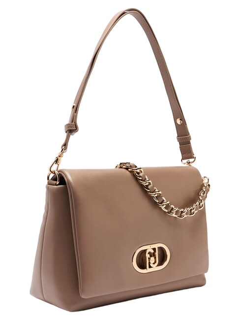 LAPUFFY Schultertasche mit Schultergurt Mokka - Damentaschen