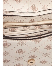 GUESS CARRIE Schultertasche mit Schultergurt Vanille-Logo - Damentaschen - 4