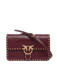PINKO LOVE ONE SLOUCHY Mini-Schultertasche intensives Johannisbeer-Antikgold - Damentaschen - 3