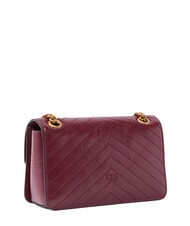 PINKO LOVE ONE LIGHT Mini-Stepptasche aus Leder - Damentaschen