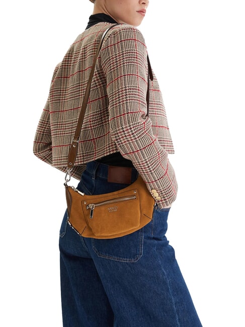 MARSHA Schultertasche aus Wildleder COGNAC - Damentaschen
