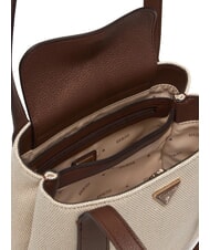 GUESS ALICE Umh&auml;ngetasche Natur/Espresso - Damentaschen - 4