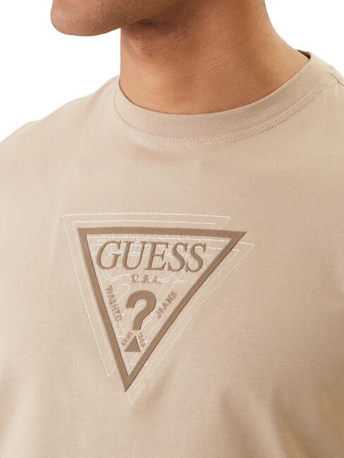 TERRY LOGO Baumwoll-T-Shirt neutraler Sand - Herren-T-Shirts